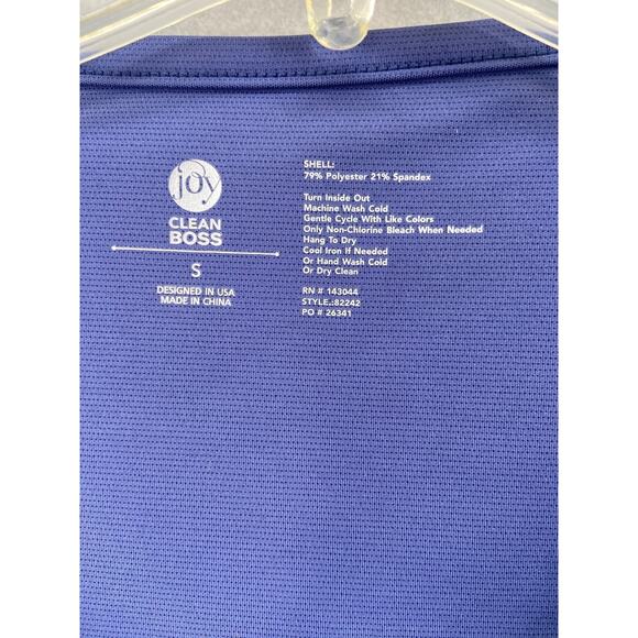 Joy Clean Boss T-Shirt NEW HSN Sz S Purple Built In‎ Bra Luxe Performance New - Picture 4 of 8
